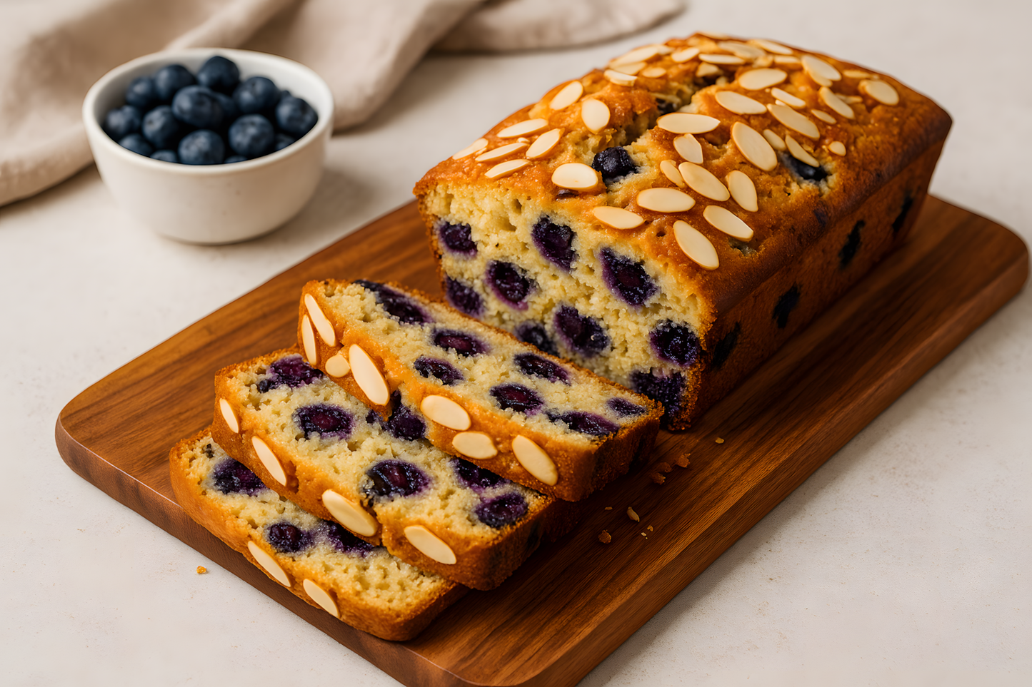 Blueberry Almond Breakfast Loaf