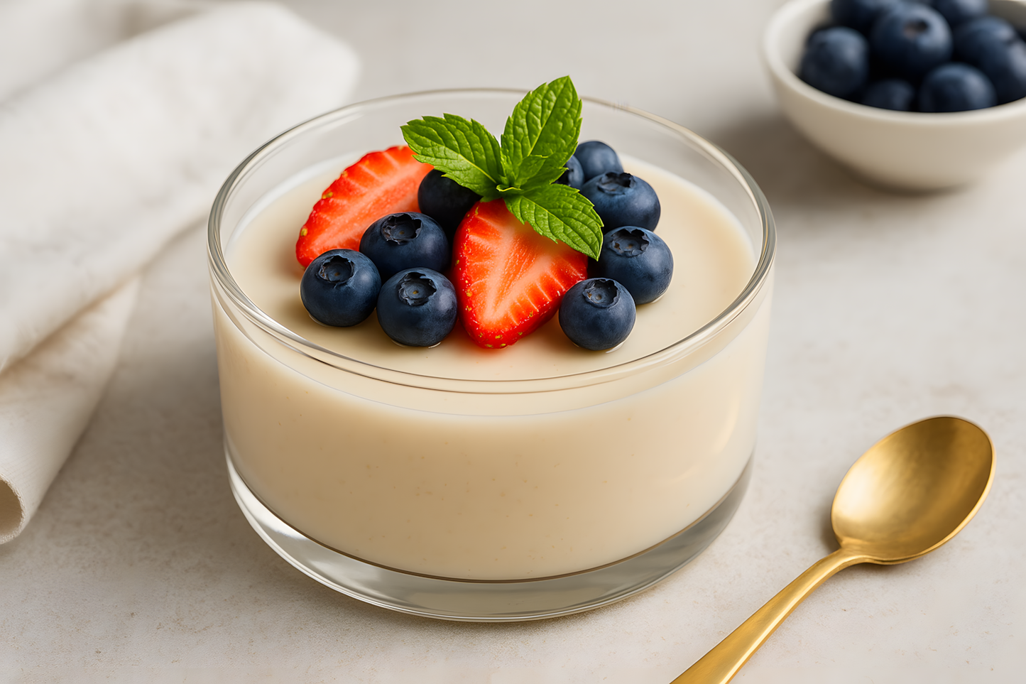 Creamy Coconut Almond Pulp Panna Cotta