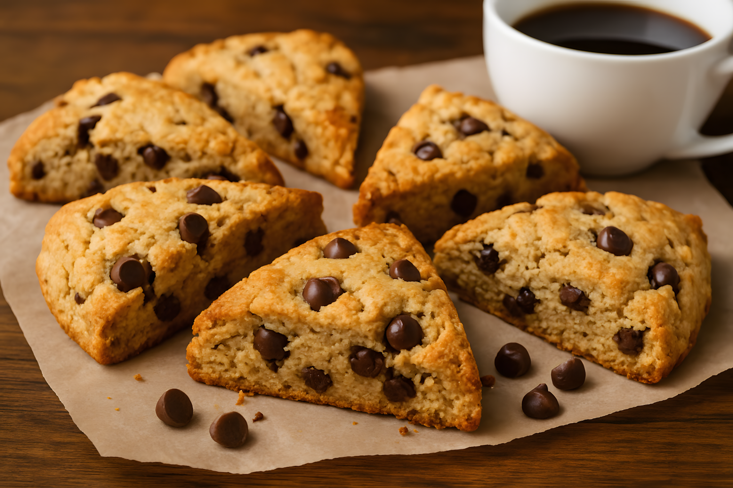 Almond Pulp Chocolate Chip Scones