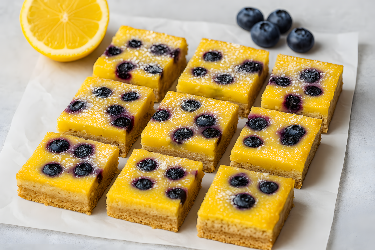 Lemon Blueberry Almond Pulp Bars